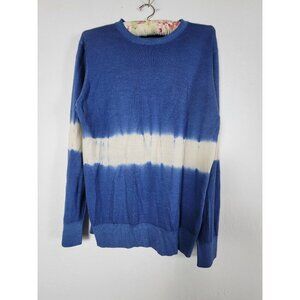 President's Tuscany Mens Crew Neck Wool Cashmere Sweater Tie-Dye Pullover Casual